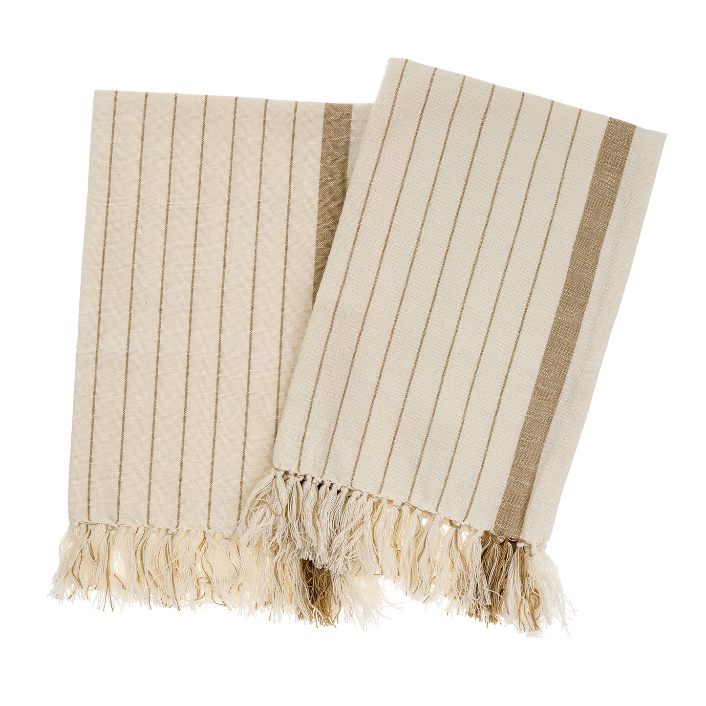 Bengal Stripe Hammam Hand Towels S/2 Warm Sand 20x28"