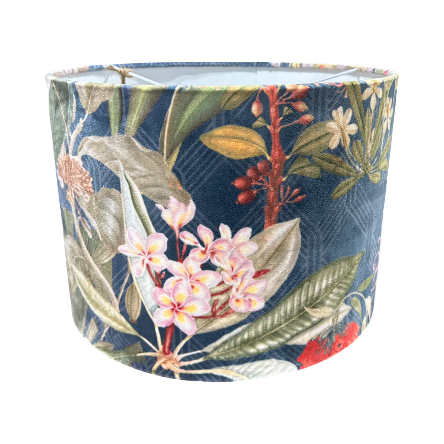 Botanical Blue Velvet Lampshade35x25cm