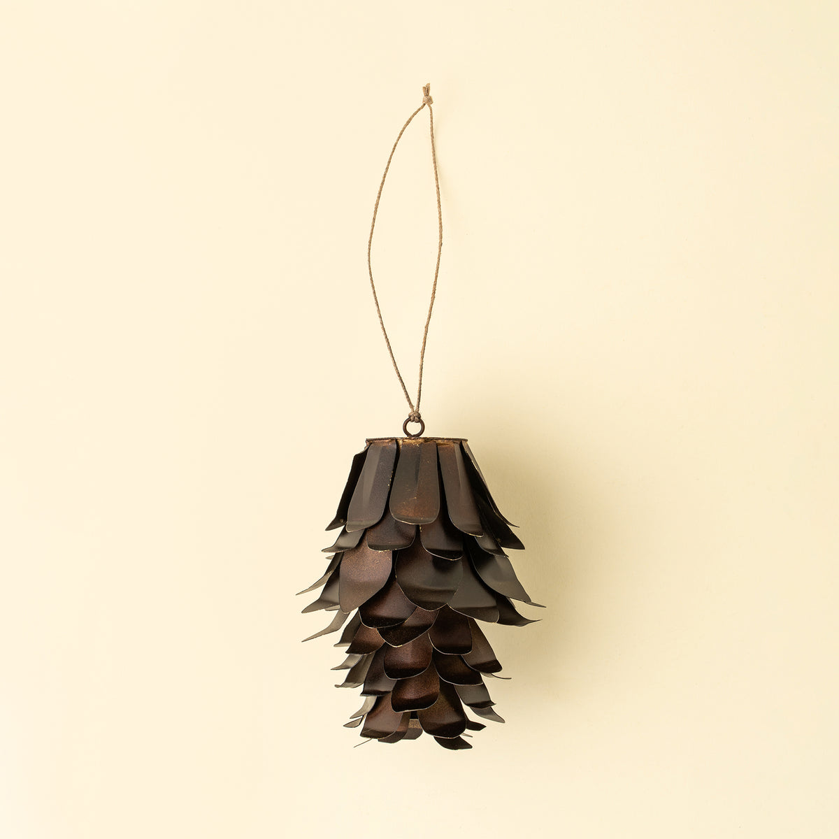 Bronze Pinecone Holiday Ornament S