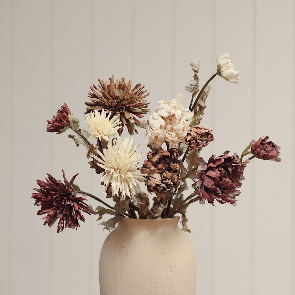 Real Touch Blooming Dahlia Spray, Cream