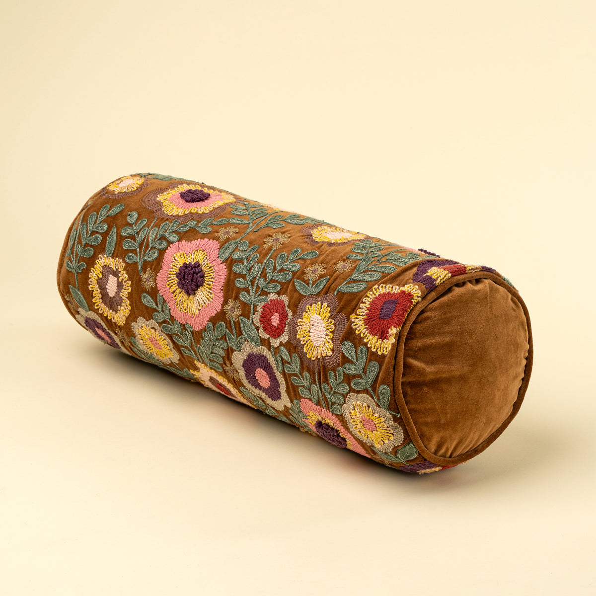 Wildflower Velvet Bolster