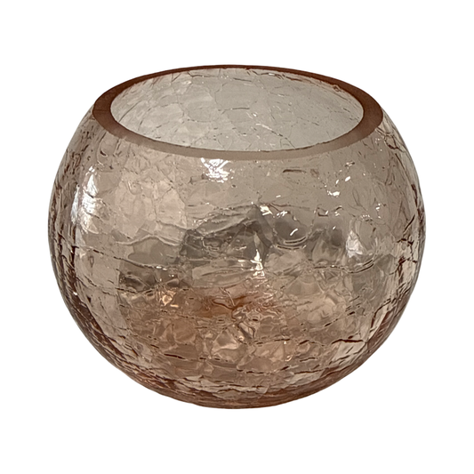 Vintage Peach Glass Votive