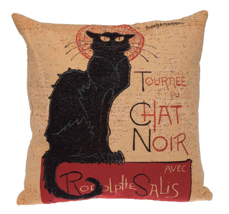 Le Chat Noir Pillow Cover 18"