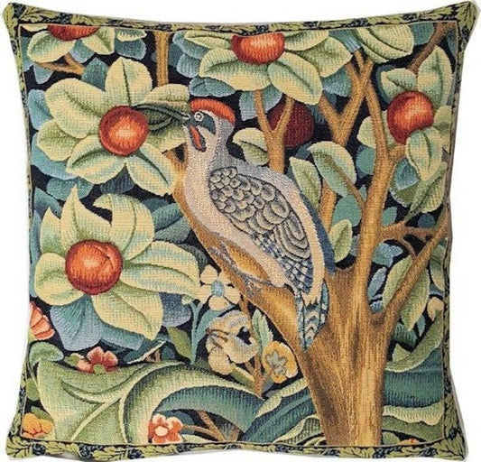 Orchard Woodpecker L by William Morris Cushion Cover 18"