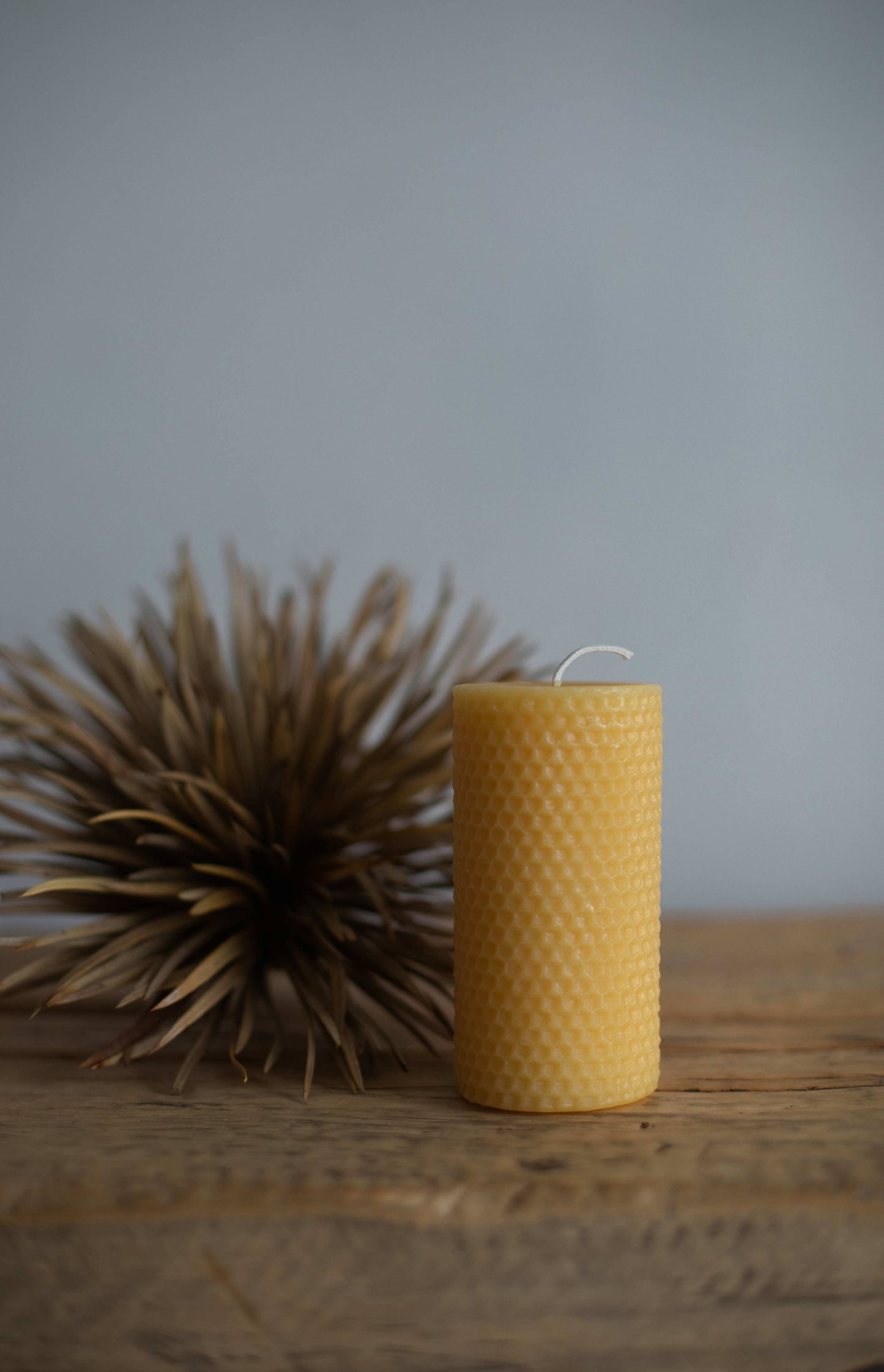 Honeycomb Round Beeswax Candle