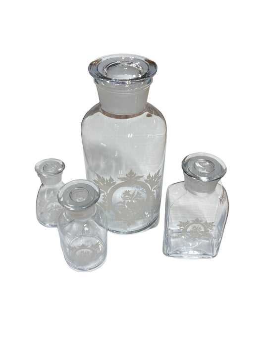 Vintage Apothecary Jar s/4