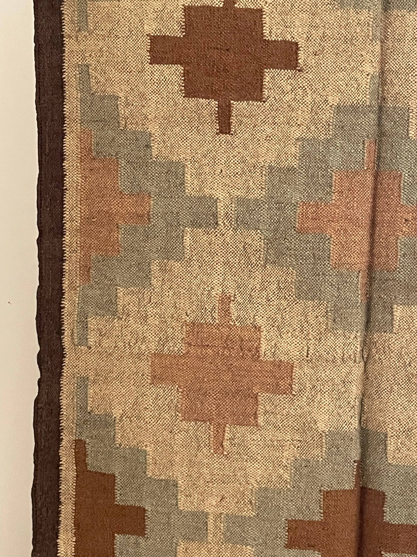 4 x 6' Jute\Wool Handwoven Kilim Rug