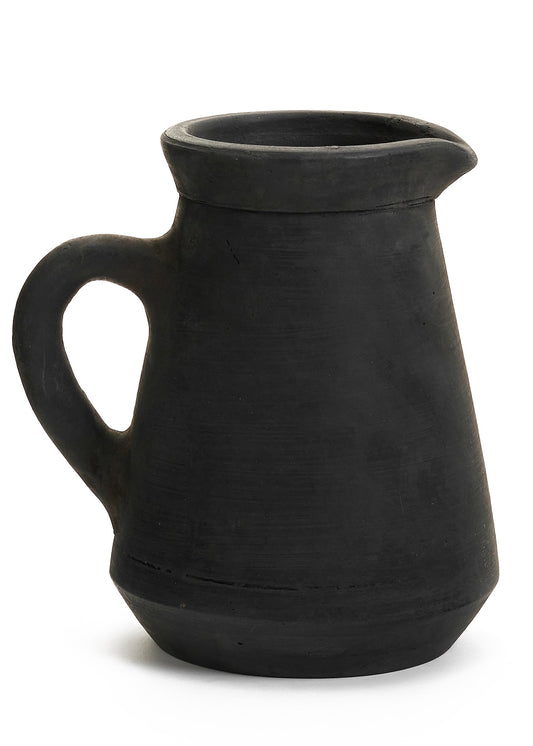 Vase pitcher terracotta clay burnt black