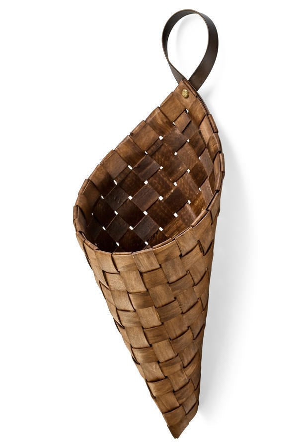 Basket cone w/leather handle