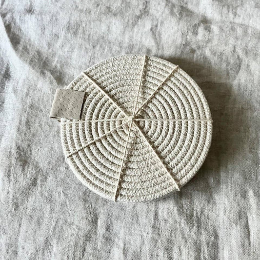 Warm White Rope Coasters