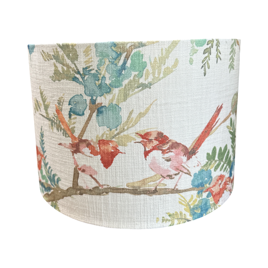 Vivian Red Linen Blend Lampshade 35x24cm