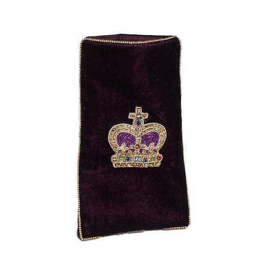 Eyeglass Pouch with 3D Beaded Crown