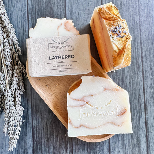 Lavender Soap Bar Lathered