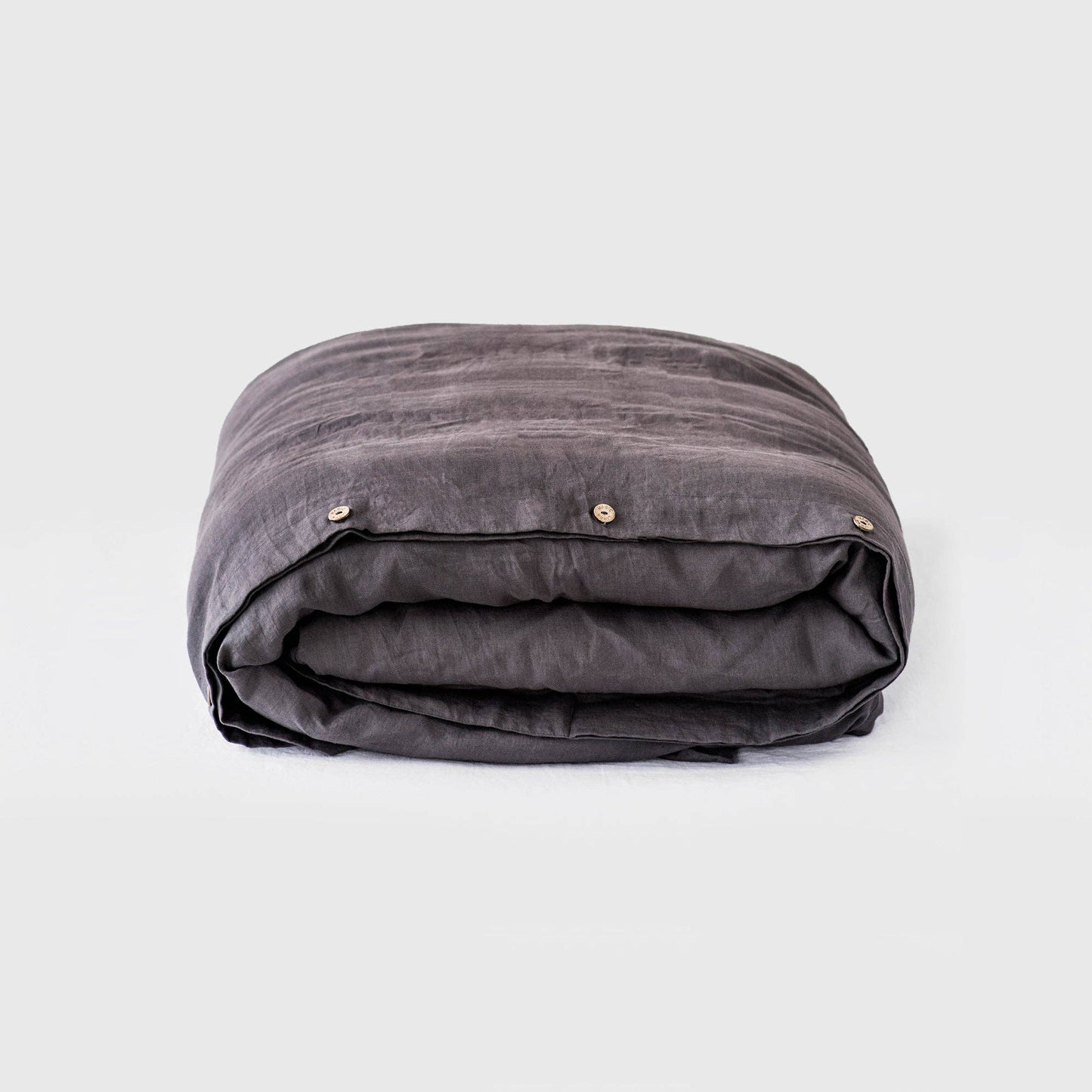 Charcoal Linen Duvet Cover King