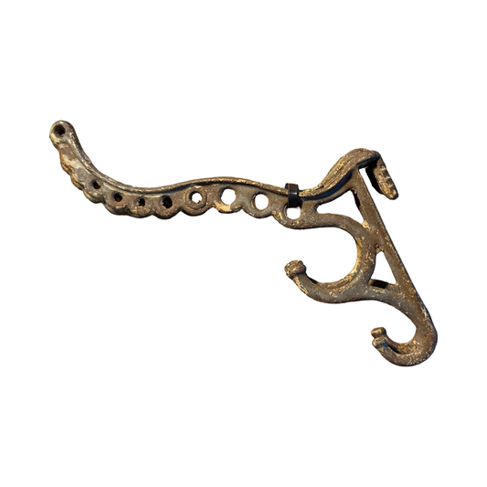 Antique Pair of Cast Iron Rail Hooks