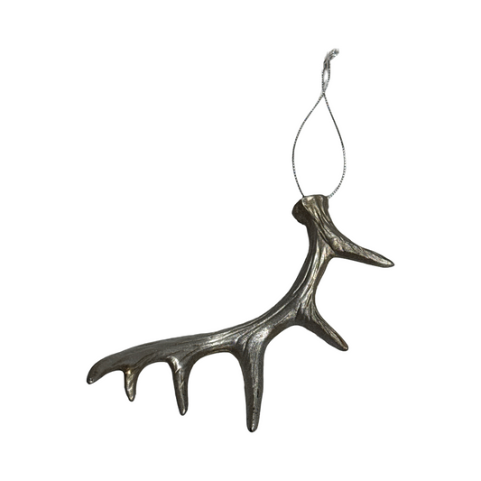 Silver antler ornament