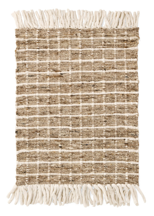 Handcarded Wool Rug 24x36"