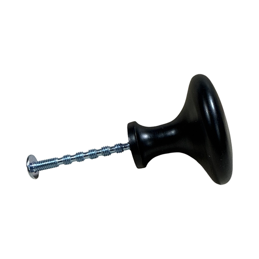Round Iron Knob Black