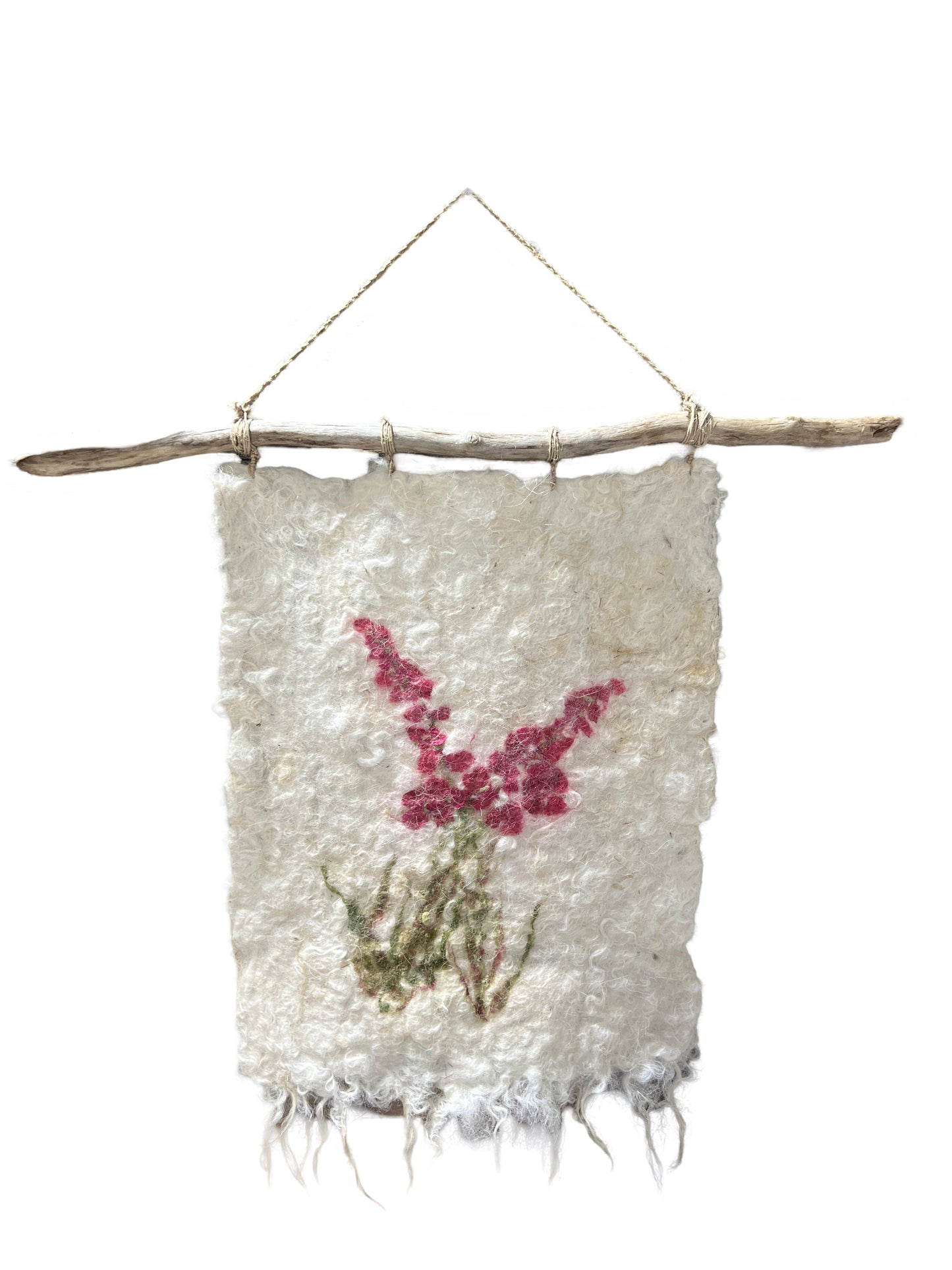 Felted Icelandic Wool Tapestry Fireweed