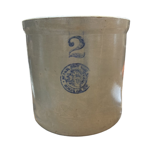 2 gallon Medalta Indian Head Crock