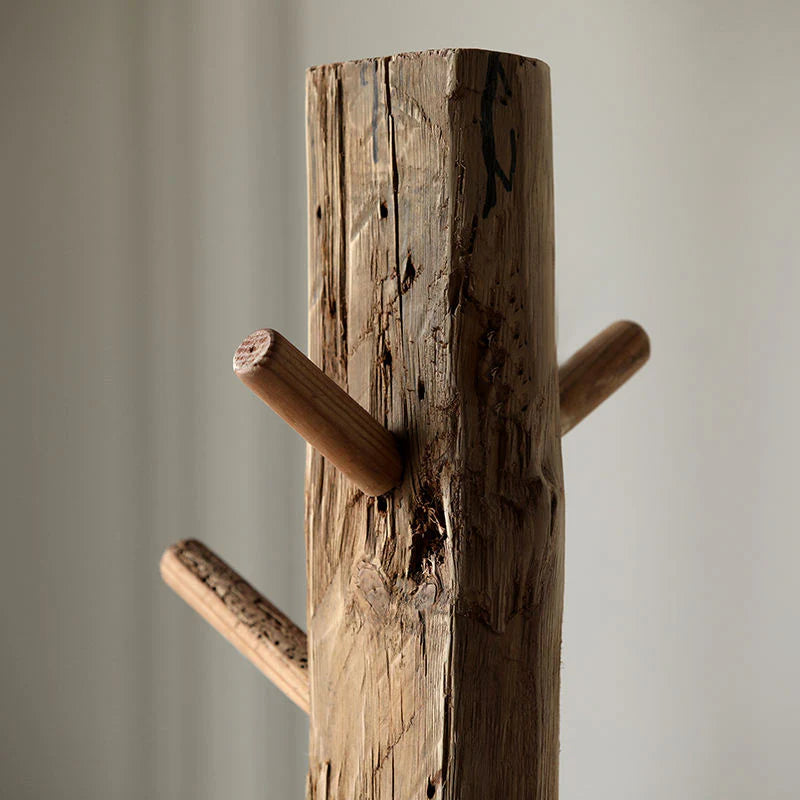 Reclaimed Pine Standing Coat Rack