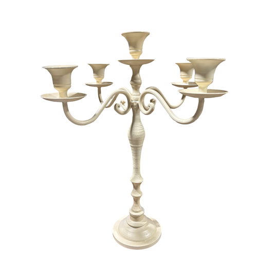 Vintage Creme Candelabra