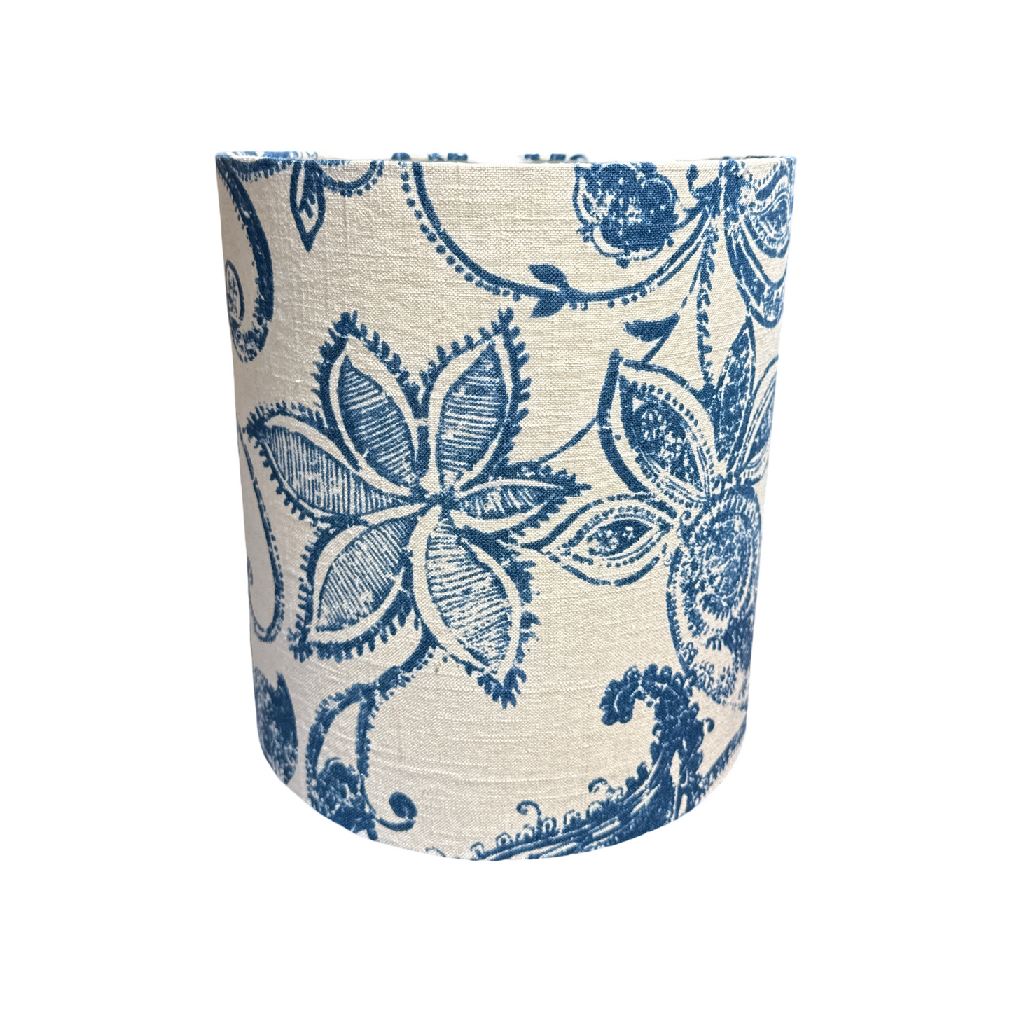 Batik Blue Linen Lampshade 30x33cm