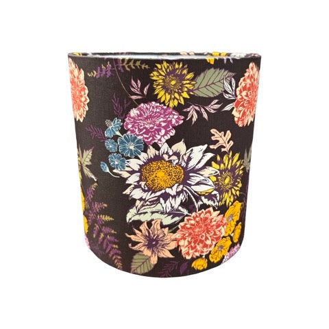Floral Glow Cocoa Cotton Lampshade 20x21cm