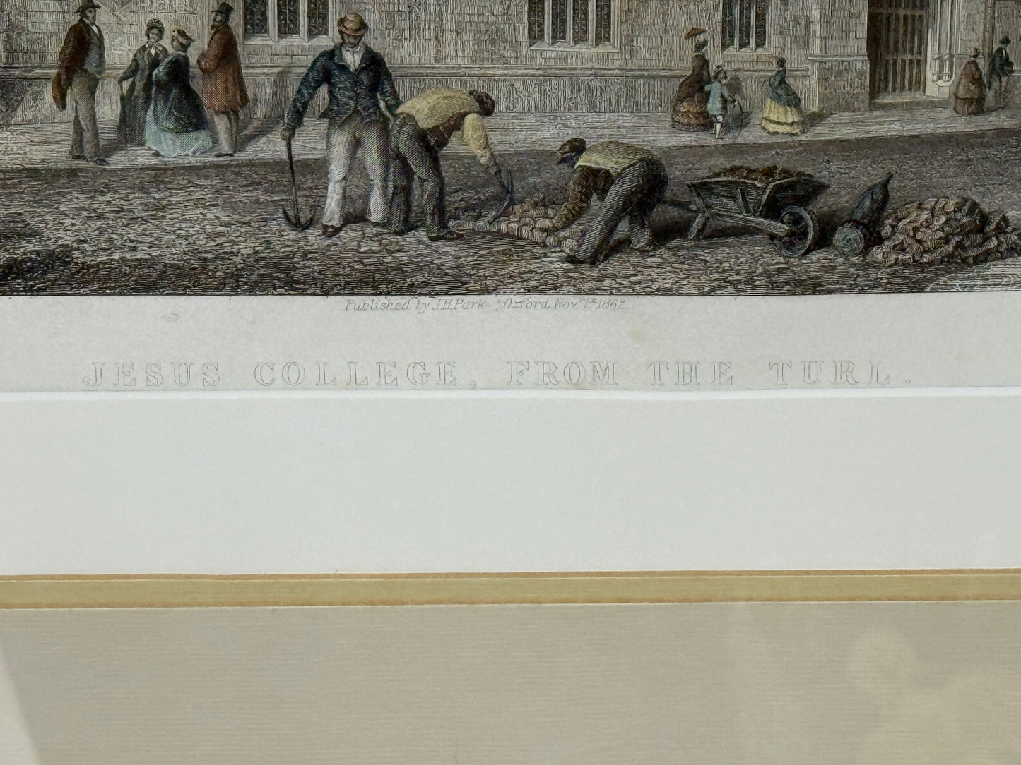 Vintage Original Coloured Engraving 25x21"