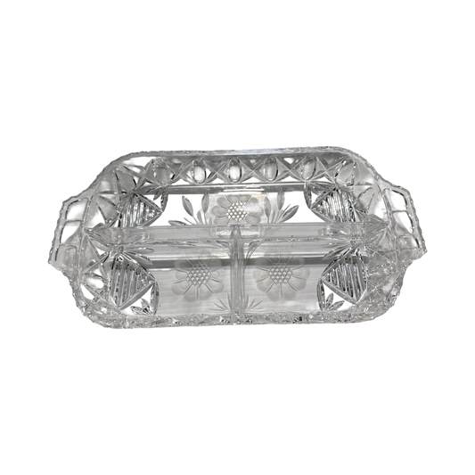 Vintage Lead Crystal Tray