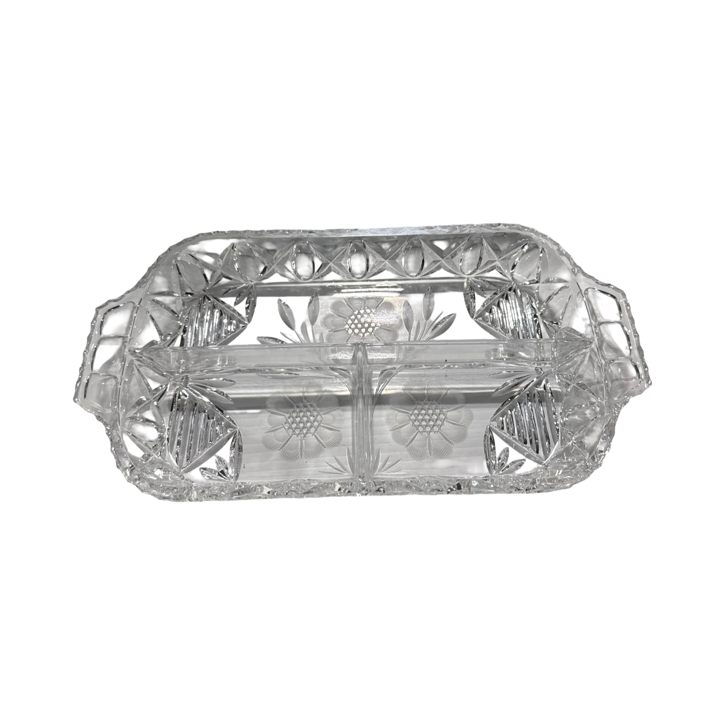 Vintage Lead Crystal Tray