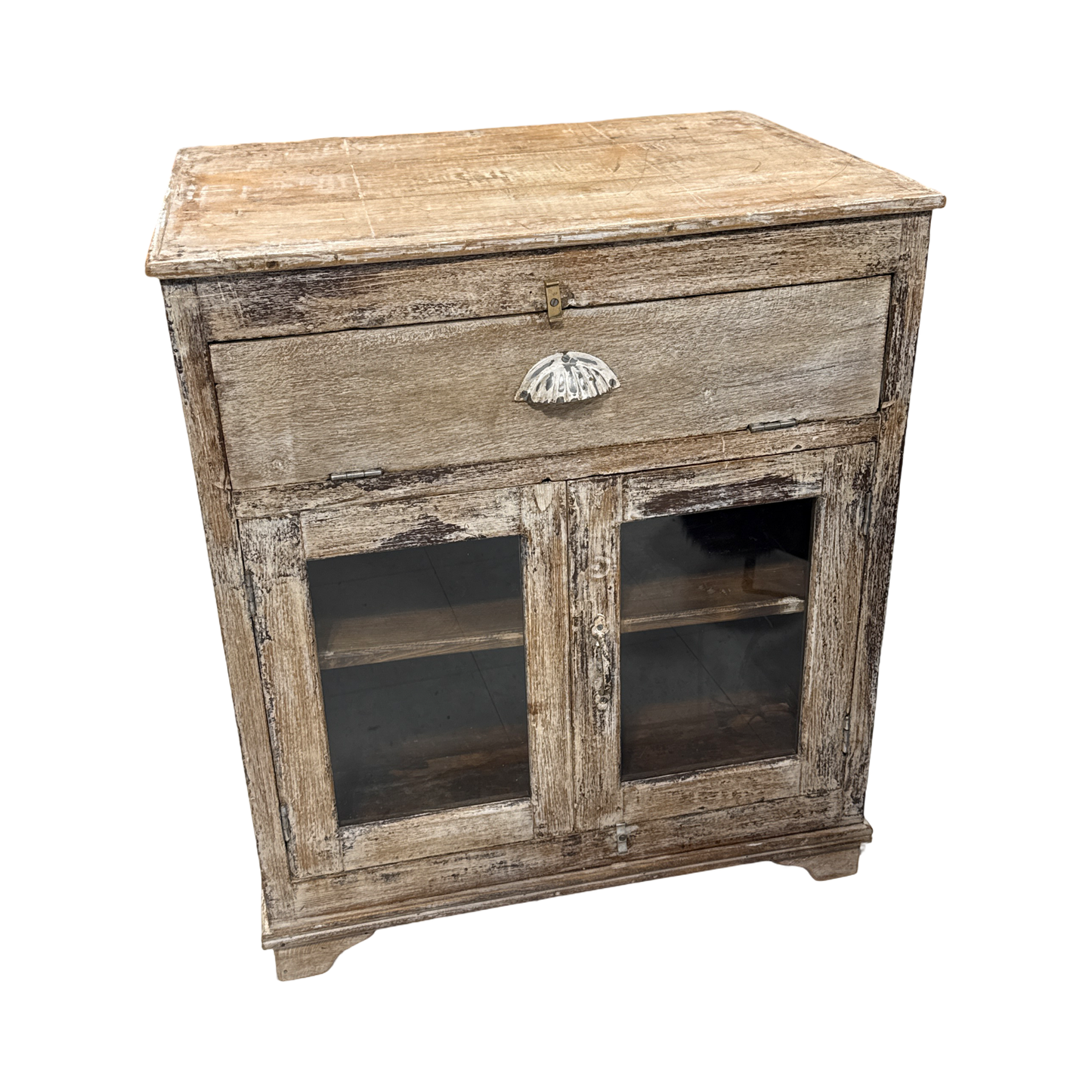 Wood Side Cabinet w/glass