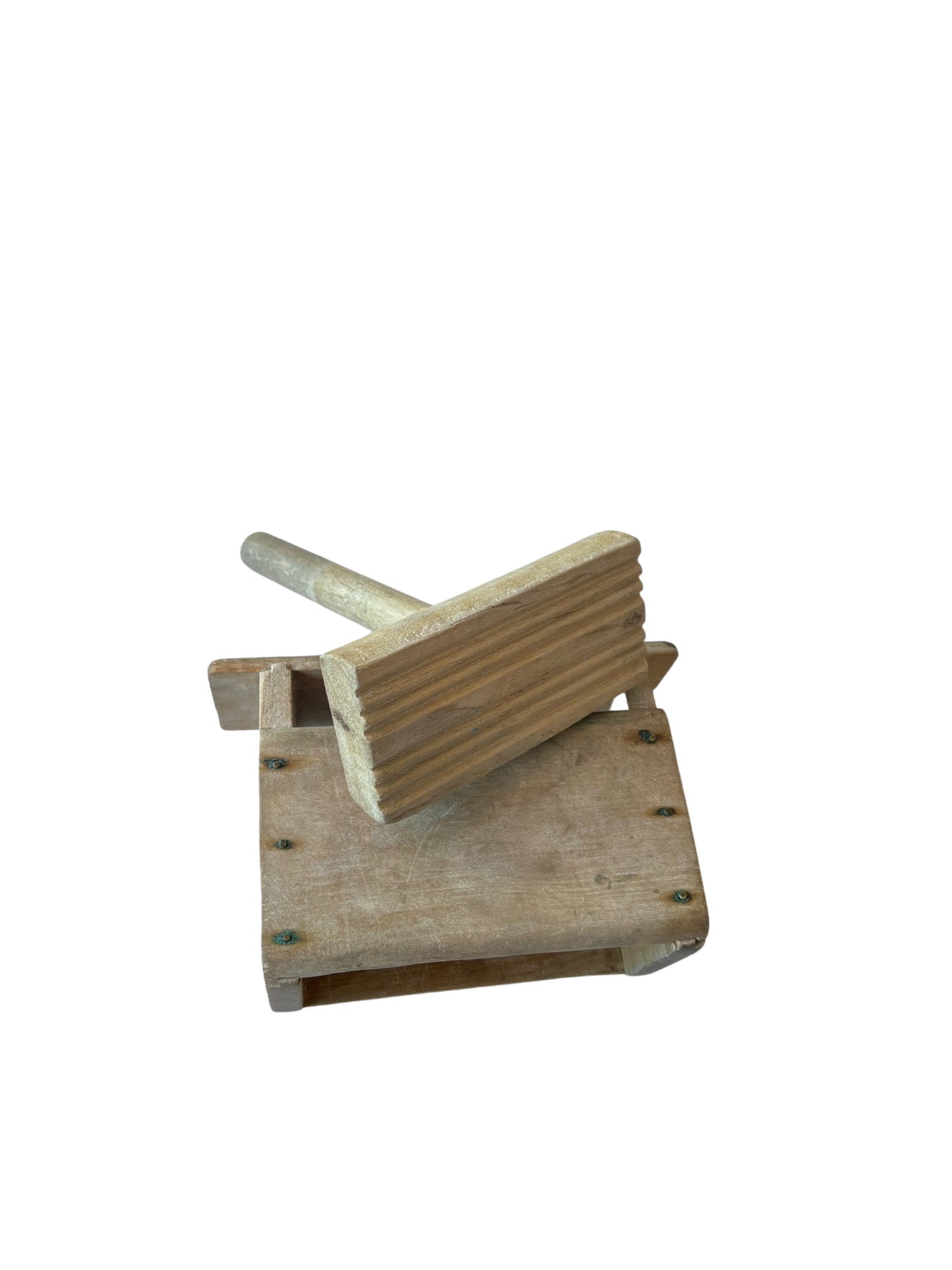 Antique wood butter mold