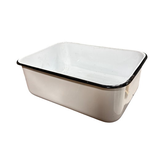 Vintage Enamel Bin w/no lid