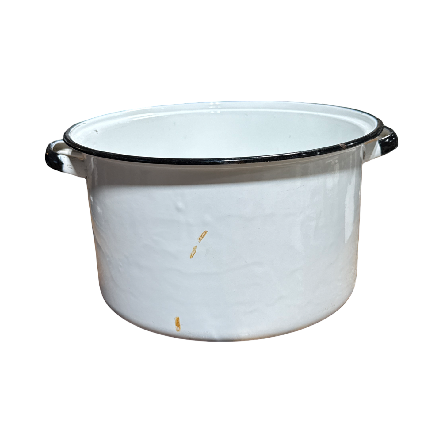 Vintage White Enamel Pot w/no lid