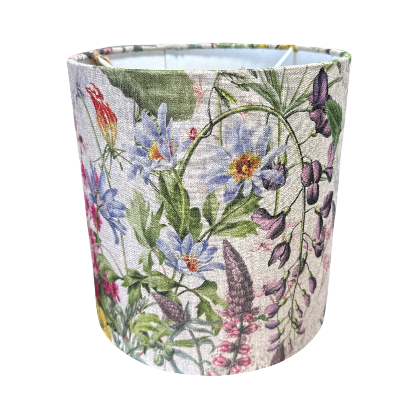 Summer Flowers Natural Lampshade