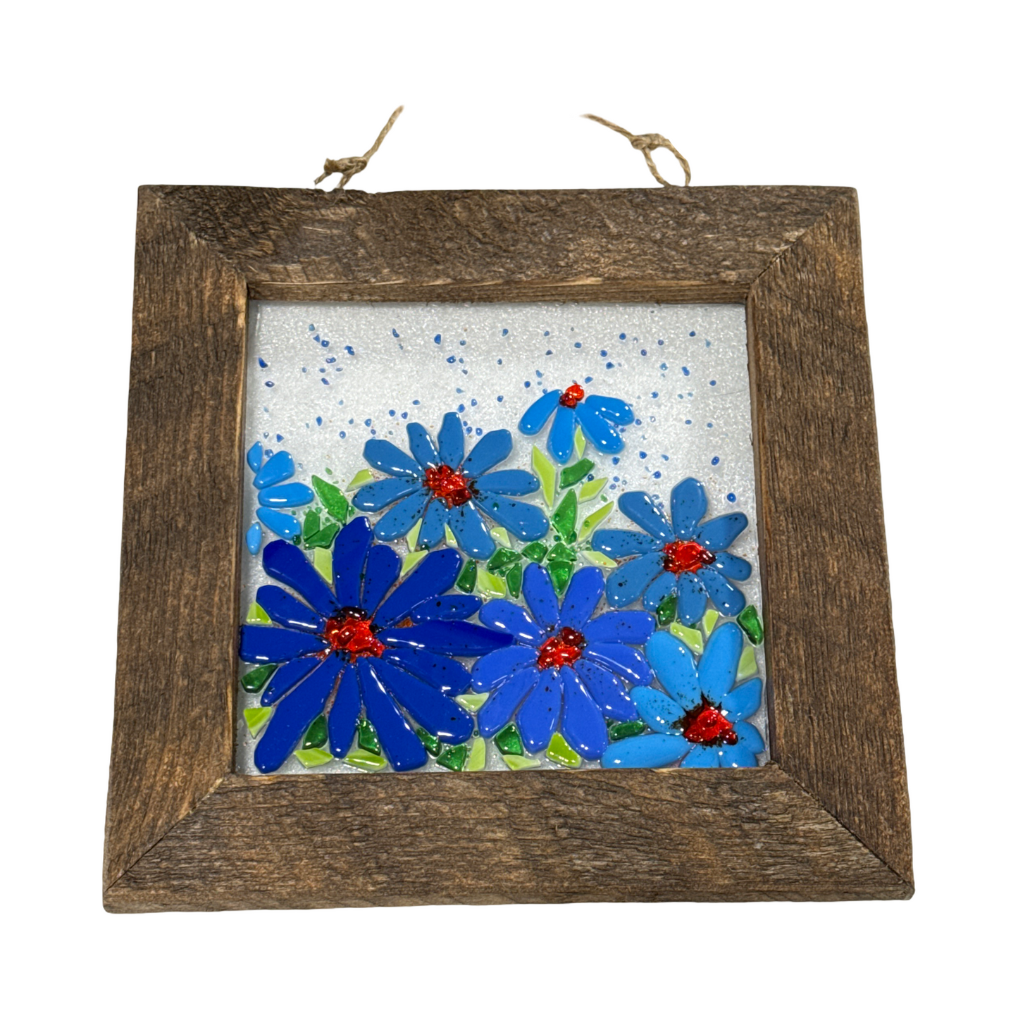Fused Glass Flower Frames 8"