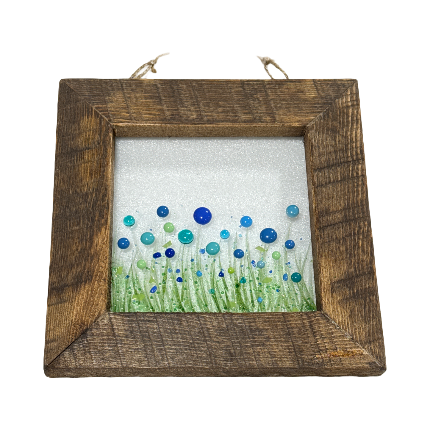 Fused Glass Flower Frames 8"