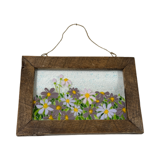 Fused Glass Flower Frames 12x8"