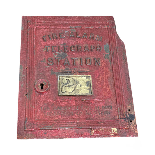 Antique Telegraph Station Fire Alarm Door