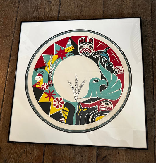 Original 1991 George John Poulin "Warrior Peoples Yukon Alaska"