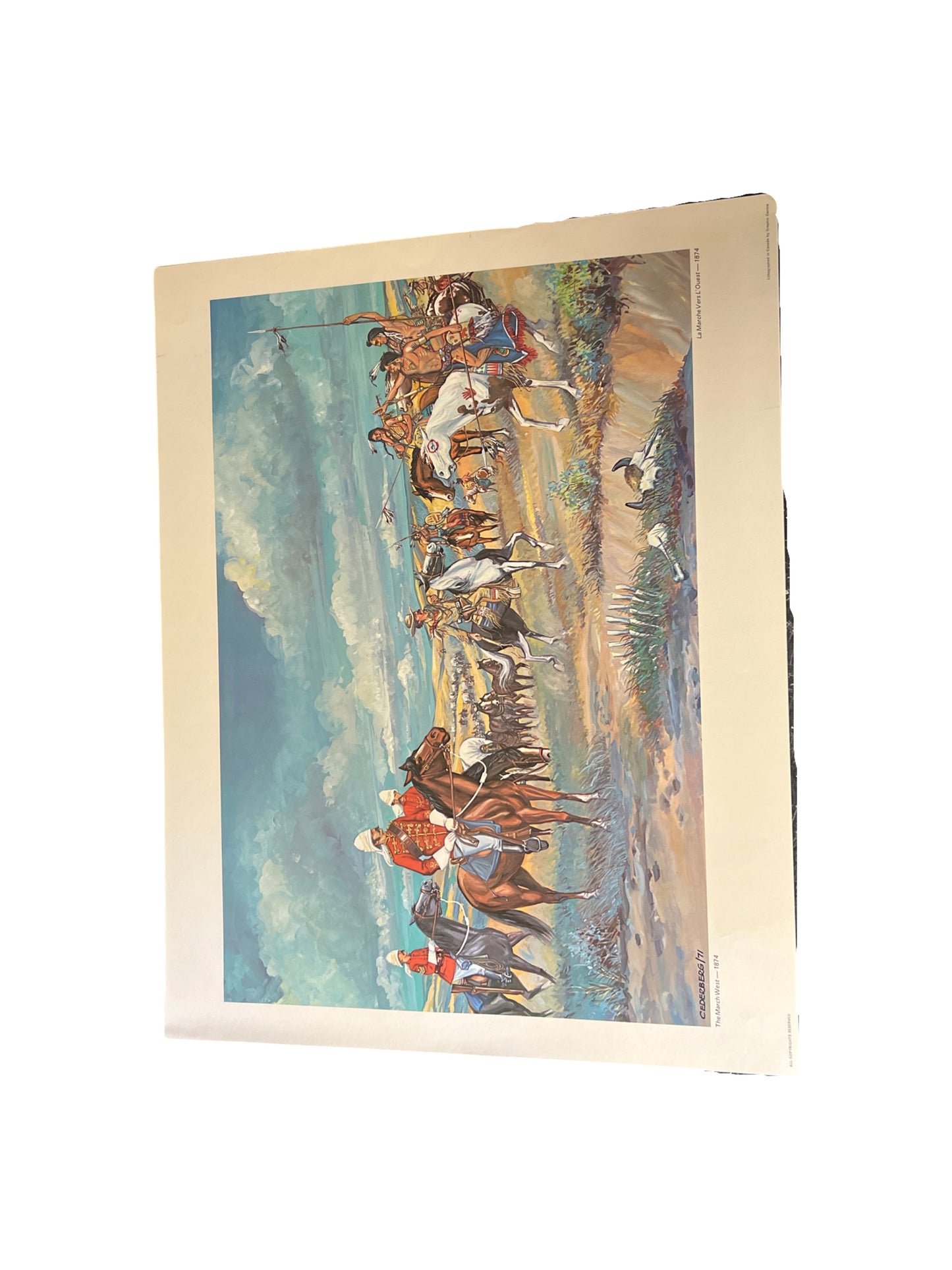 Vintage 70's RCMP Centennial prints s/5 +2