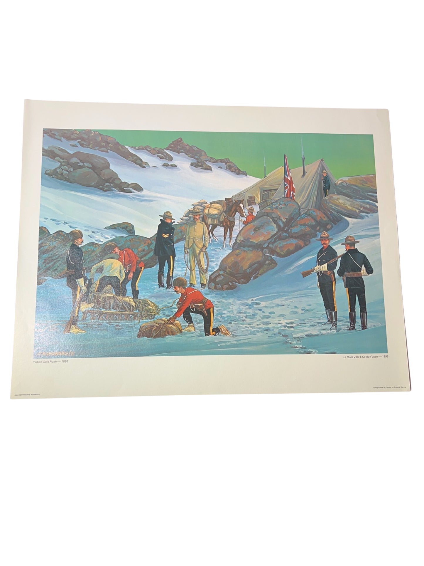 Vintage 70's RCMP Centennial prints s/5 +2