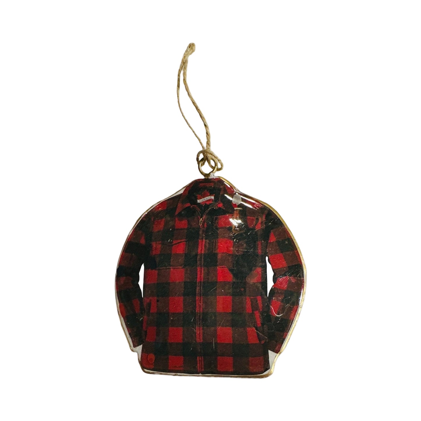 Check Jacket w/Beer Ornament 3.5"H