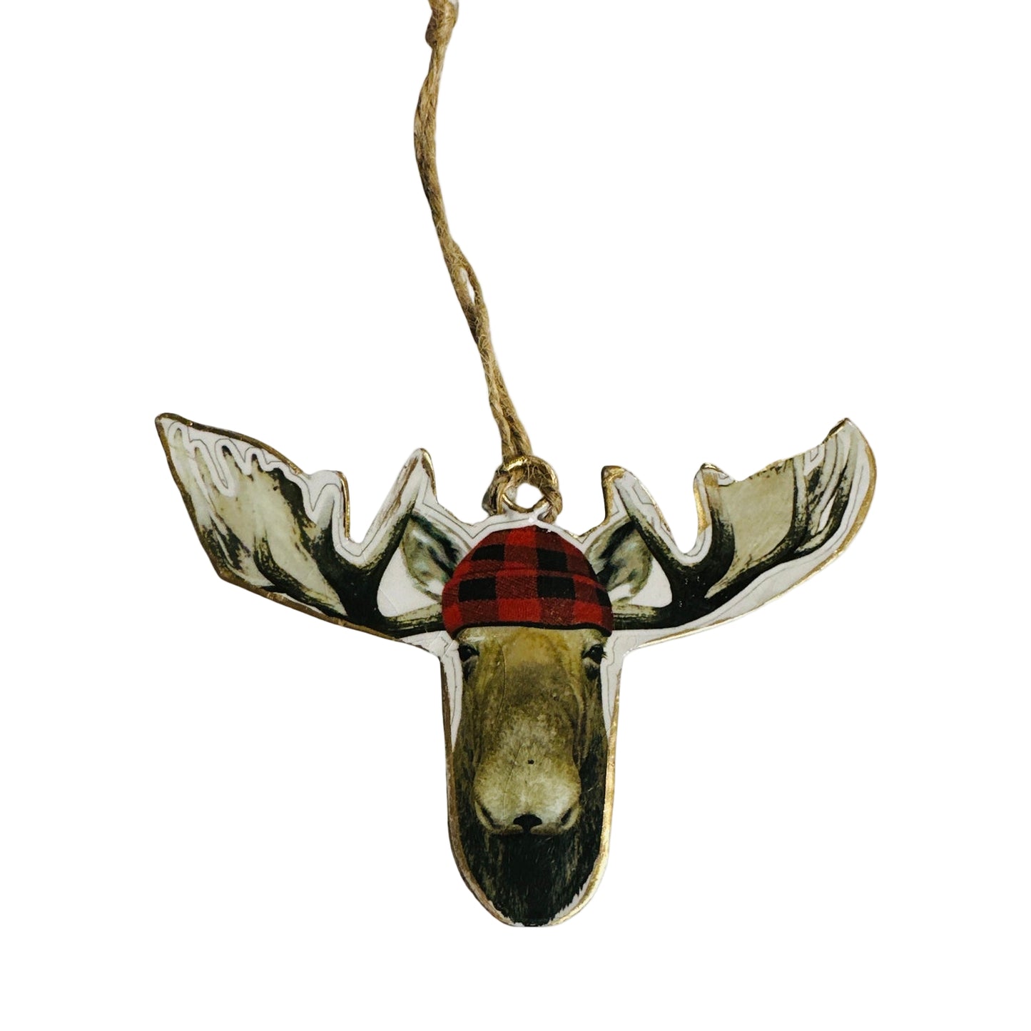 Jack Moose Ornament 4"W