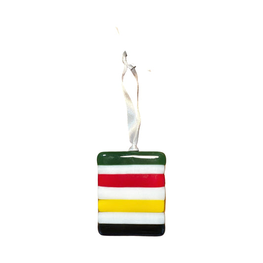 Fused Glass Hudson Bay Ornament