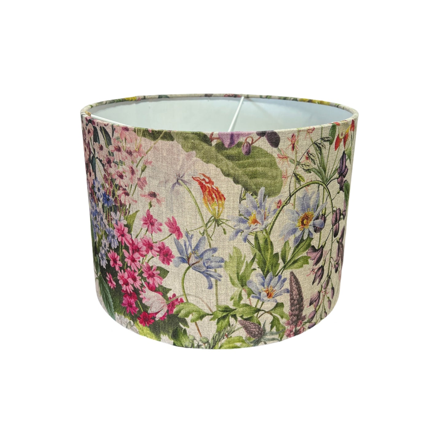 Summer Flowers Natural Linen Lampshade 30x21cm