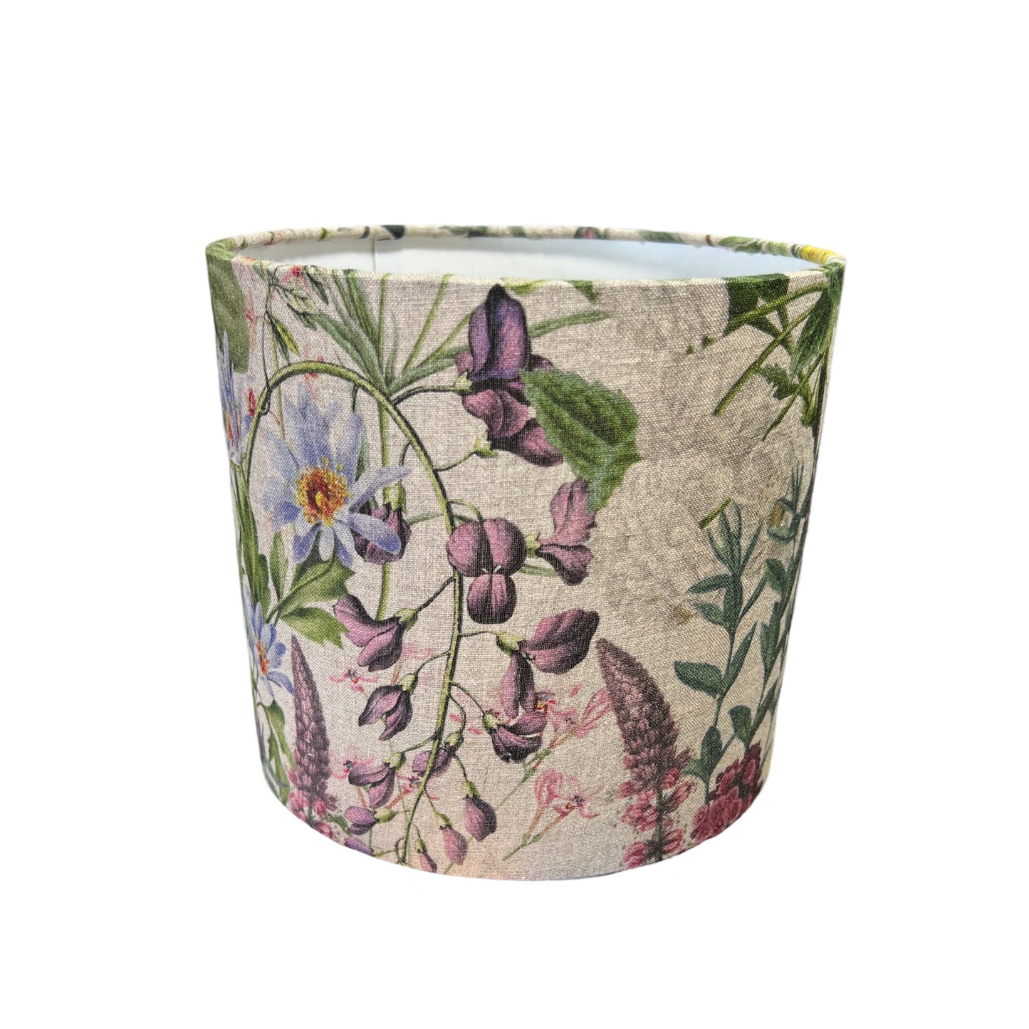 Summer Flowers Natural Linen Lampshade 20x18cm