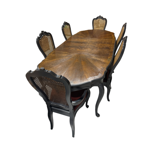 Vintage French Provincial Dining Table w/6 chairs