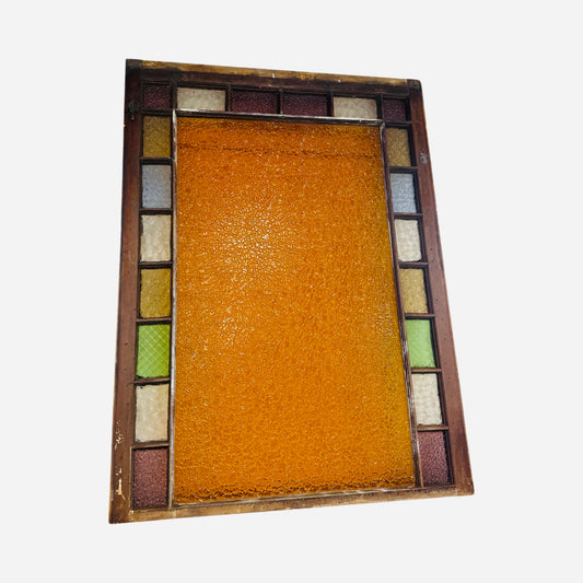 Antique 36"x48" stained glass church window
